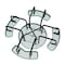 Flash Furniture Creekside Round Outdoor Picnic Table W/ Umbrella Hole, Black Top/Seat/Frame, Mesh Metal Top, 46 in SLF-EMR46-H60L-GN-GG - alternate 8